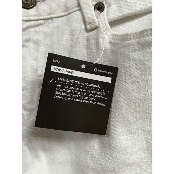 Eddie Bauer Womens Stretch Slightly Curvy Straight Leg Jeans Size 4 White NWT - Picture 6 of 13